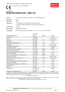 Buesscherplan 1800 CX tetőszigetelő lemez - műszaki adatlap